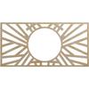 Ekena Millwork 16"W x 8"H x 5 7/8"ID x 3/8"T Hoover Wood Fretwork Pierced Ceiling Medallion, Hickory view 1