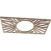 Ekena Millwork 16"W x 8"H x 5 7/8"ID x 3/8"T Hoover Wood Fretwork Pierced Ceiling Medallion, Hickory view 2