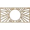 Ekena Millwork 16"W x 8"H x 5 7/8"ID x 3/8"T Hoover Wood Fretwork Pierced Ceiling Medallion, Hickory view 4