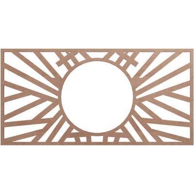 Ekena Millwork 18" W x 9" H x 6 5/8" ID x 3/8" T Hoover Wood Fretwork Pierced Ceiling Medallion, Wood (Paint Grade)