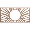 Ekena Millwork 18" W x 9" H x 6 5/8" ID x 3/8" T Hoover Wood Fretwork Pierced Ceiling Medallion, Wood (Paint Grade) view 1