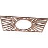 Ekena Millwork 18" W x 9" H x 6 5/8" ID x 3/8" T Hoover Wood Fretwork Pierced Ceiling Medallion, Wood (Paint Grade) view 2