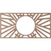 Ekena Millwork 18" W x 9" H x 6 5/8" ID x 3/8" T Hoover Wood Fretwork Pierced Ceiling Medallion, Wood (Paint Grade) view 4