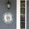 Bold Circle Address Personalized Indoor Outdoor Steel Wall Sign Metal Art Silver / 12" view 2