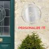 Bold Circle Address Personalized Indoor Outdoor Steel Wall Sign Metal Art Silver / 12" view 3