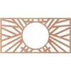 Ekena Millwork 18"W x 9"H x 6 5/8"ID x 1/4"T Hoover Wood Fretwork Pierced Ceiling Medallion, Cherry view 4