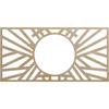 Ekena Millwork 20"W x 10"H x 7 3/8"ID x 3/8"T Hoover Wood Fretwork Pierced Ceiling Medallion, Hickory view 1