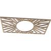 Ekena Millwork 20"W x 10"H x 7 3/8"ID x 3/8"T Hoover Wood Fretwork Pierced Ceiling Medallion, Hickory view 2