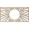 Ekena Millwork 20"W x 10"H x 7 3/8"ID x 3/8"T Hoover Wood Fretwork Pierced Ceiling Medallion, Hickory view 4