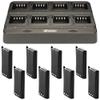 Arrowmax 8 Batteries Charger Combo for Kenwood KSC-35S KSC-43K Fit TK-2200 TK-2206 TK-2212L TK-3202 TK-3206 TK-3207 TK-3212L TK-3300UP TK-3301T TK-3302E TK-3307M2 as KNB-45 KNB-45L KNB-29 KNB-30 view 1