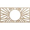 Ekena Millwork 18"W x 9"H x 6 5/8"ID x 3/8"T Hoover Wood Fretwork Pierced Ceiling Medallion, Red Oak view 1