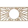 Ekena Millwork 18"W x 9"H x 6 5/8"ID x 3/8"T Hoover Wood Fretwork Pierced Ceiling Medallion, Red Oak view 4