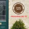 Bold Circle Address Personalized Indoor Outdoor Steel Wall Sign Metal Art Copper / 12" view 2