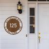 Bold Circle Address Personalized Indoor Outdoor Steel Wall Sign Metal Art Copper / 12" view 3