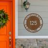 Bold Circle Address Personalized Indoor Outdoor Steel Wall Sign Metal Art Copper / 12" view 4