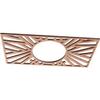 Ekena Millwork 16"W x 8"H x 5 7/8"ID x 1/4"T Hoover Wood Fretwork Pierced Ceiling Medallion, Cherry view 2
