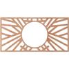 Ekena Millwork 16"W x 8"H x 5 7/8"ID x 1/4"T Hoover Wood Fretwork Pierced Ceiling Medallion, Cherry view 4