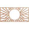 Ekena Millwork 30"W x 15"H x 11 1/8"ID x 3/8"T Hoover Wood Fretwork Pierced Ceiling Medallion, Cherry view 1