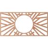 Ekena Millwork 30"W x 15"H x 11 1/8"ID x 3/8"T Hoover Wood Fretwork Pierced Ceiling Medallion, Cherry view 4