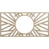 Ekena Millwork 18"W x 9"H x 6 5/8"ID x 3/8"T Hoover Wood Fretwork Pierced Ceiling Medallion, Birch view 1