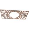Ekena Millwork 30"W x 15"H x 11 1/8"ID x 1/4"T Hoover Wood Fretwork Pierced Ceiling Medallion, Wood (Paint Grade) view 2