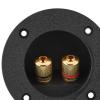 01 02 015 Speaker Terminal, Copper Terminal Black Terminal Box, 2 Mounting Holes for Home Hotel view 2