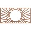 Ekena Millwork 16"W x 8"H x 5 7/8"ID x 3/8"T Hoover Wood Fretwork Pierced Ceiling Medallion, Wood (Paint Grade) view 1