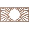 Ekena Millwork 16"W x 8"H x 5 7/8"ID x 3/8"T Hoover Wood Fretwork Pierced Ceiling Medallion, Wood (Paint Grade) view 4