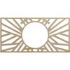 Ekena Millwork 18"W x 9"H x 6 5/8"ID x 1/4"T Hoover Wood Fretwork Pierced Ceiling Medallion, Hickory view 1