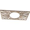 Ekena Millwork 18"W x 9"H x 6 5/8"ID x 1/4"T Hoover Wood Fretwork Pierced Ceiling Medallion, Hickory view 2