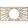 Ekena Millwork 18"W x 9"H x 6 5/8"ID x 1/4"T Hoover Wood Fretwork Pierced Ceiling Medallion, Hickory view 4