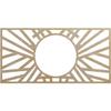Ekena Millwork 40"W x 20"H x 14 3/4"ID x 3/8"T Hoover Wood Fretwork Pierced Ceiling Medallion, Hickory view 1