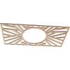 Ekena Millwork 30"W x 15"H x 11 1/8"ID x 3/8"T Hoover Wood Fretwork Pierced Ceiling Medallion, Alder view 2