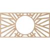 Ekena Millwork 30"W x 15"H x 11 1/8"ID x 3/8"T Hoover Wood Fretwork Pierced Ceiling Medallion, Alder view 4