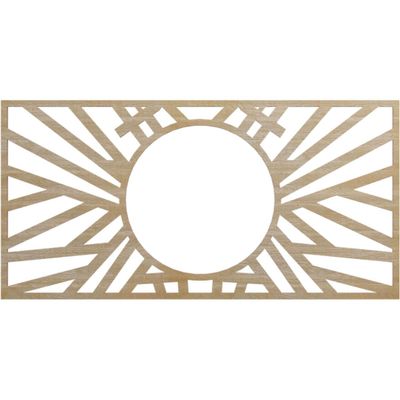 Ekena Millwork 26"W x 13"H x 9 5/8"ID x 1/4"T Hoover Wood Fretwork Pierced Ceiling Medallion, Birch
