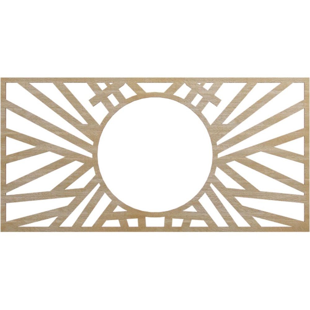 Ekena Millwork 26"W x 13"H x 9 5/8"ID x 1/4"T Hoover Wood Fretwork Pierced Ceiling Medallion, Birch