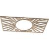 Ekena Millwork 26"W x 13"H x 9 5/8"ID x 1/4"T Hoover Wood Fretwork Pierced Ceiling Medallion, Birch view 2