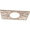 Ekena Millwork 20"W x 10"H x 7 3/8"ID x 3/8"T Hoover Wood Fretwork Pierced Ceiling Medallion, Alder view 2