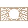 Ekena Millwork 20"W x 10"H x 7 3/8"ID x 3/8"T Hoover Wood Fretwork Pierced Ceiling Medallion, Alder view 4