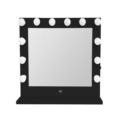 12 Bulb "Glam" Vanity Mirror (Black)