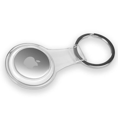 PureGear TPU AirTag Keychain Holder for Apple AirTag (2021), Protective AirTag Case with Keychain, Scratch Resistance Airtags Tracker Holder for Keys, Backpacks, Luggage, Pets (Clear)