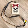 Bandana Skull Lanyard ID Wallet view 2