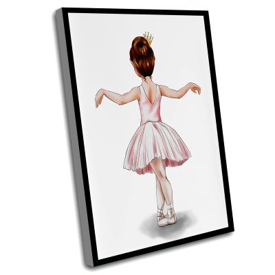 Baby Girls Bedroom Decor,Wall Art Baby Boy Nursery,Princess Ballerina Wall Art,Little Girl Nursery Decor,Ballet Print,Ballet Picture For Bedroom,Little Ballerina,16x24 Inch Framed Wall Art