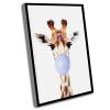 Baby Girls Bedroom Decor,Baby Wall Art For Nursery Girl,Giraffe With Blue Bubble Gum Print,Print Art,Baby Boy Decor,Kids Room Decor,Baby Shower,Animals,12x16 Inch Framed Wall Art view 1