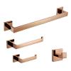 LUOFDCLDDD Rose Gold Wall-Mounted Stainless Steel Clothes Hook Toilet Paper Holder Towel Bar Kitchen Facilities Bathroom Accessories Assist Bath Handle/Towel Rack view 2