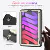 2021 New iPad mini6 case 8.3 inch 6th Gen 360 Rotating Hand Strap/Kickstand/Shoulder Strap/Pencil Holder dust-Proof Shockproof Silicone Protective Cover (iPad mini6, Balck+Off White) view 4