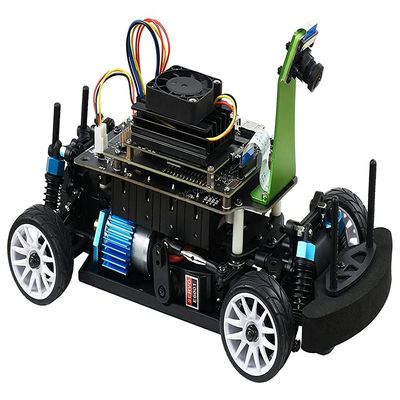 JetRacer Pro 2GB AI Kit Acce, High Speed AI Racing Robot Powered by Jetson Nano 2GB Developer Kit for High School AI Deep Learning Self Driving Visual Road Following (Nano 2GB NOT Included) @XYGStudy