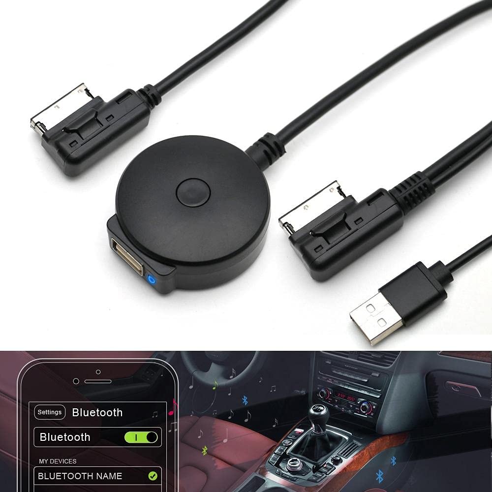 Bluetooth Receiver Car Kit Compatible with Audi A3 A4 A5 A6 A7 S3 S4 Q3 Q5 Q7,Wireless Music Interface AMI MMI Adapter,Premium CSR Chipset HiFi Sound,Compatible with iPhone iPod Android 2G