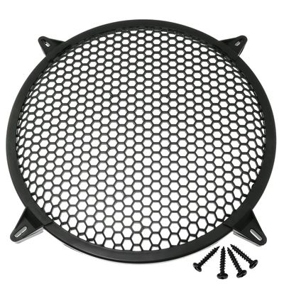 RLECS 12 Inch SubWoofer Plastic Mesh Cover with 4PCS Grill Clamps and 4PCS Screws, Black Video Accessories