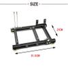 DIY Computer Chassis Bracket Open Motherboard Case Rack ITX Horizontal PC Game Chassis Rack Water-Cooled PC Test Bench Creative Overclocking Aluminum Frame Good Heat Dissipation All Black view 2